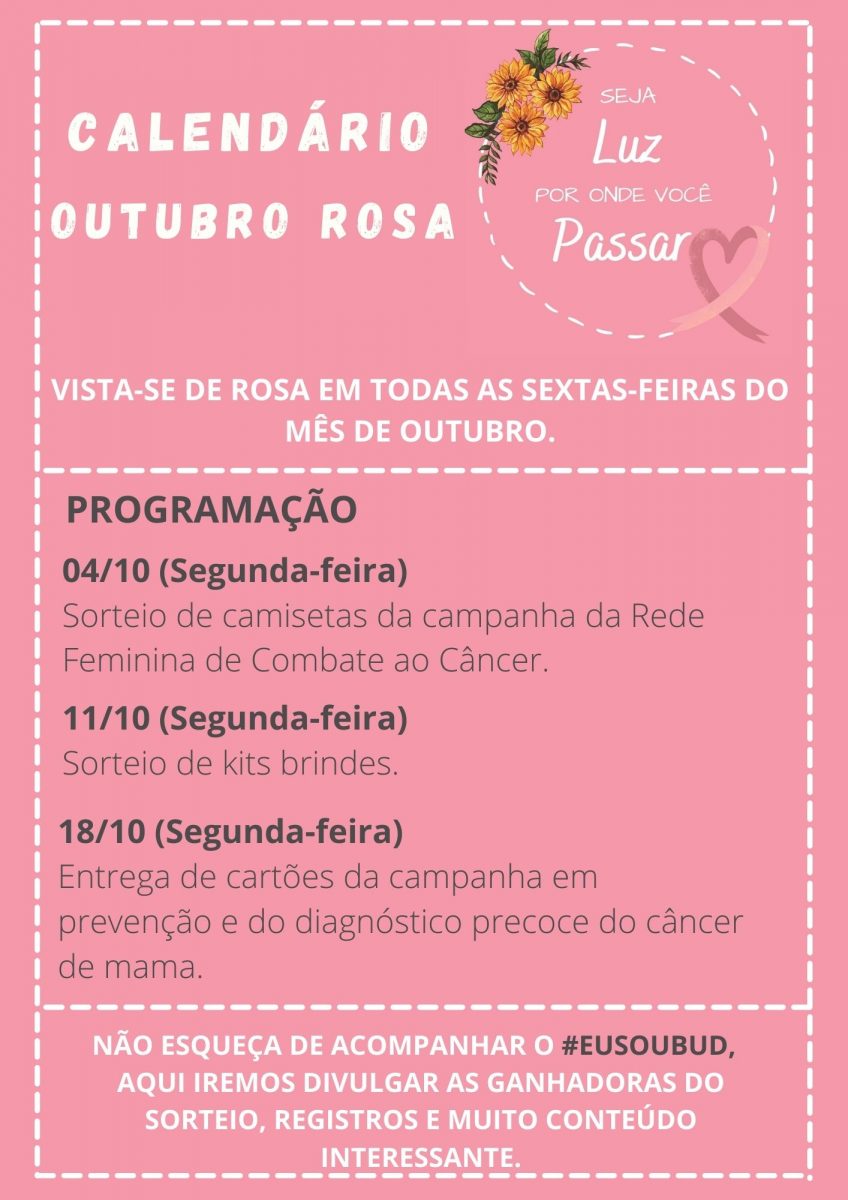 OUTUBRO ROSA 2021 Eusoubud