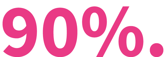 90% 